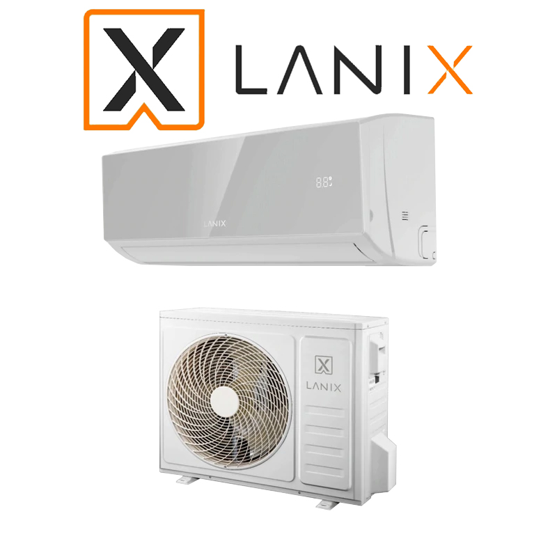 MINI SPLIT LANIX 15 TON 220V BTUs 18000 Solo Frio OnOff Seer 115 Interno 10Kg Externo 34Kg - LANIX