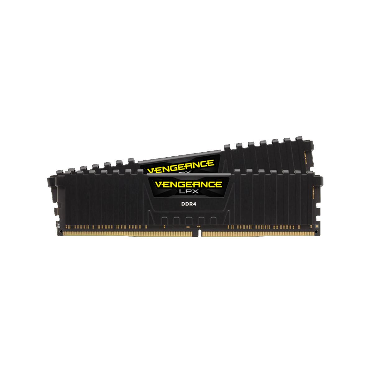 MEMORIA DIMM DDR4 CORSAIR (CMK16GX4M2A2666C16) 16GB 2666MHZ (2X8GB) VENGEANCE LPX, NEGRO - CMK16GX4M2A2666C16