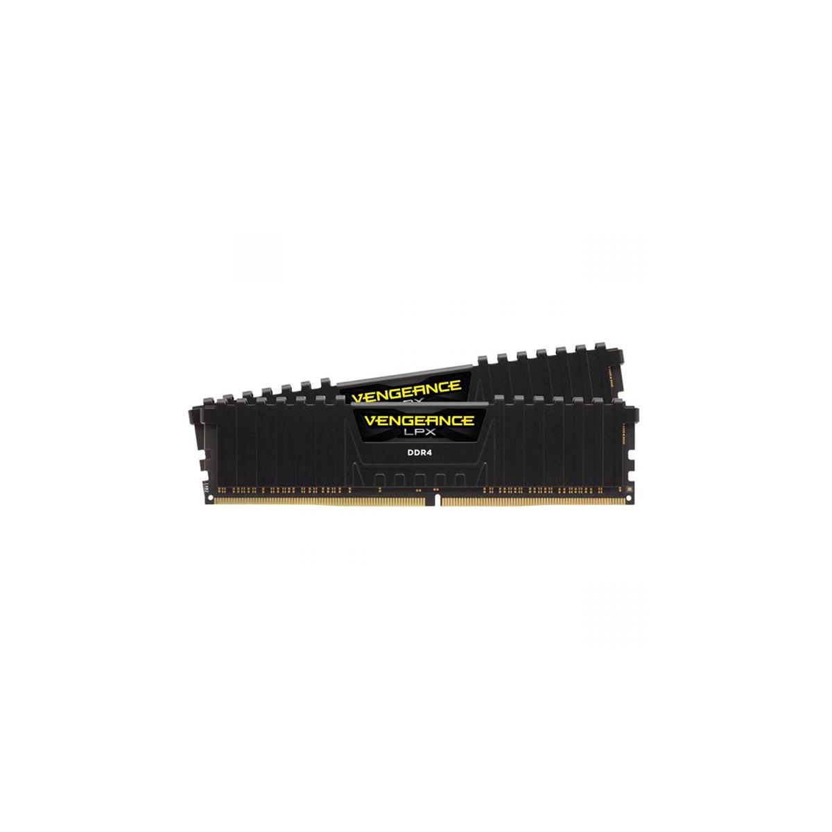 MEMORIA DIMM DDR4 CORSAIR (CMK16GX4M2D3000C16) 16GB 3000MHZ (2X8GB) VENGEANCE LPX, NEGRO - CORSAIR
