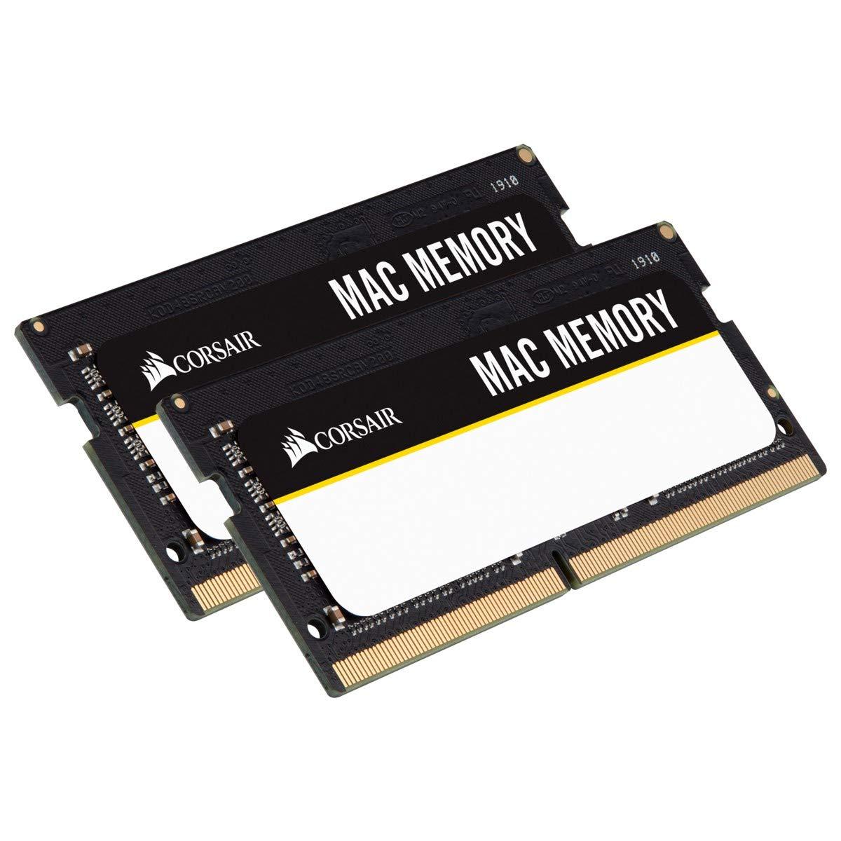 MEMORIA RAM CORSAIR SODIMM DDR4 2666MHZ 16GB KIT 2X8GB PARA APPLE NEGRO CMSA16GX4M2A2666C18 - CORSAIR