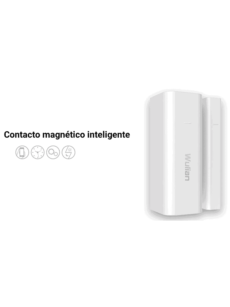 WULIAN DOORDETECTOR - Contacto Magnético Inteligente para Puerta o Ventana /  Zigbee / Envía Alertas con cada Evento de Intrusión y Vincula con otros Dispositivos Wulian a traves de aplicacion en celular - WL-ZSPDBPW-MT-02