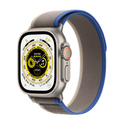 WATCH ULTRA GPS CELL 49MM TITA  NIUM CASE BLUE GRAY TRAIL LOOP M L - Apple