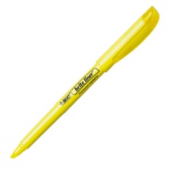 MARCATEXTOS BIC AMARILLO MARCATEXTOS. ANCHO DE LINEA 1.6 Y 3.3 MM. PUNTA DE CINZEL RESISTENTE PARA DOBLE TRAZO. NO TRASPASA LA HOJA. DURA HASTA 8 HORAS DESTAPADO. - BIC