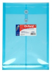 Sobre porta documentos vertical Oxford o Colores: azul y blanco, sobre extra resistente, expansión de 2.5 cm y cierre con hilo, abertura superior para introducir los documentos en forma vertical.                                                                                                      ficio colores surtidos 1 pza             - F495