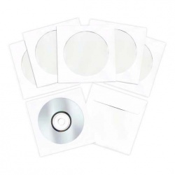 Sobre blanco para CD Fortec con ventana  Sobre tipo bolsa, papel de 90 gr, para proteger la información en general del disco compacto y reguardarlo de polvo y humedad, medida: 12.7 x 12.7 cm.                                                                                                          caja con 50 piezas                       - FORTEC