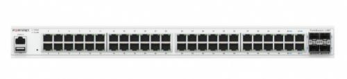 Switch Fortinet Gigabit Ethernet FS-148F, 48 Puertos PoE 10/100/1000Mbps + 4 Puertos SFP+, 176 Gbit/s, 32.000 Entradas - Gestionado - FORTINET