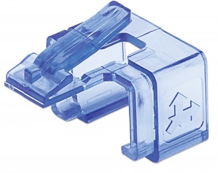 PLUG RJ45 CLIP REPUESTO AZUL 50 PZAS UPC 0766623771443 - MANHATTAN