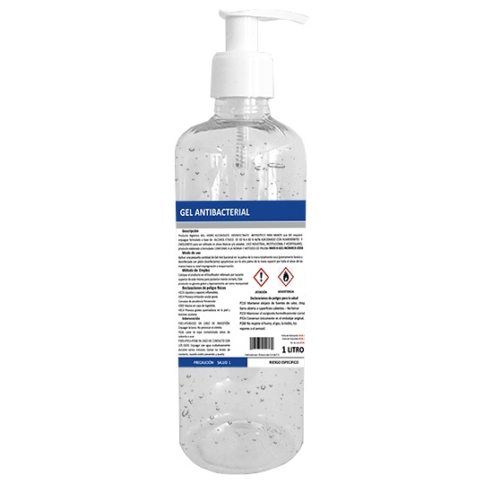 Gel antibacterial Imperial 1 Lt.         No requiere enjuague, base de alcohol etílico de 70 % de alcohol con dosificador adicionado con humentantes y emolientes hipoalergénicos para ser utilizado en areas blancas y/o aisladas uso industrial, institucional y hospitalario,dosificador blanco/ verd .                                        - XIMIYA LABS