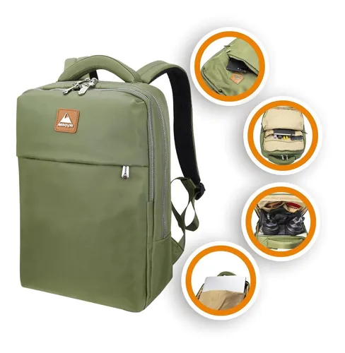 MOCHILA BACKPACK SKYPEAK VERDE  PARA MUJERDAMA DE 156IN AMPLIA - Código: CTA-115GR | Compra en Guadalajara