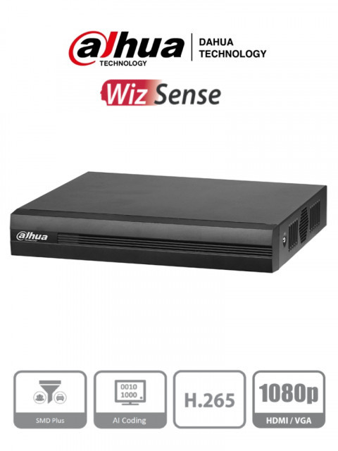 Dahua XVR1B16-I/DVR de 16 Canales 1080p Lite/WizSense/Cooper-I/16 Canales+2IP o hasta 18 Ch IP/8 Canales SMD Plus/Busqueda Inteligente/1 Puerto Sata de hasta 6TB DHT0370012/NEW UPC  - NULL