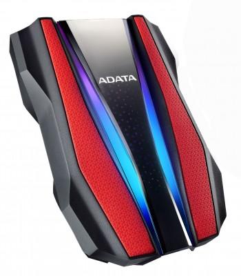 ADATA HD770G - Disco duro - cifrado - 1 TB - externo portátil - USB 32 Gen 1 - AES de 256 bits - rojo - AHD770G-1TU32G1-CRD