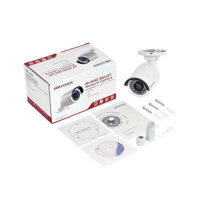 Bala IP 2 Megapixel (1080p) / Lente 4 mm / WDR 120 dB / 30 mts IR Inteligente / IP67 / Hik-Connect (P2P) / ONVIF / PoE / Cruce de linea / Intrusión de área <br>  <strong>Código SAT:</strong> 46171610 - HIKVISION