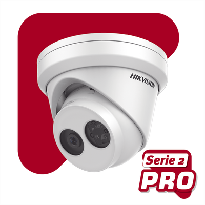 Turret IP 4 Megapixel / Serie PRO /  30 mts IR EXIR / Exterior IP66 / WDR 120 dB / PoE / Lente 2.8 mm / Videoanaliticos Integrados / Micrófono Integrado <br>  <strong>Código SAT:</strong> 46171610 <img src='https://ftp3.syscom.mx/usuarios/fotos/logotipos/hikvision.png' width='20%'>  - HIKVISION