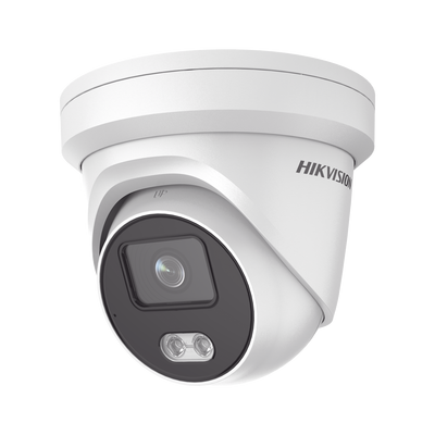 Turret IP 4 Megapixel / Imagen a color 24/7 / Lente 4 mm / Luz Blanca 30 mts / Exterior IP66 / Micrófono Integrado / WDR 120 dB <br>  <strong>Código SAT:</strong> 46171610 - HIKVISION