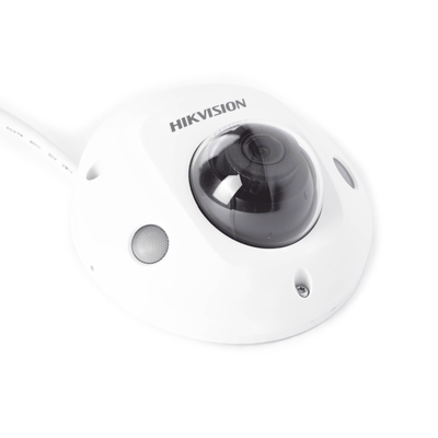 Mini Domo IP 2 Megapixel / Serie PRO / Lente 2.8 mm / 10 mts IR EXIR / Micrófono Integrado / Exterior IP66 / IK08 / PoE / Audio y Alarmas / H.265+ / Videoanaliticos Integrados <br>  <strong>Código SAT:</strong> 46171610 - HIKVISION