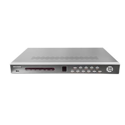 DVR 8 CANALES ANALOGICOS / 4CIF / 4 ENTRADAS AUDIO / SALIDA FULL HD / SALIDA BNC / 1 HDD <br>  <strong>Código SAT:</strong> 46171621 <img src='https://ftp3.syscom.mx/usuarios/fotos/logotipos/hikvision.png' width='20%'>  - HIKVISION