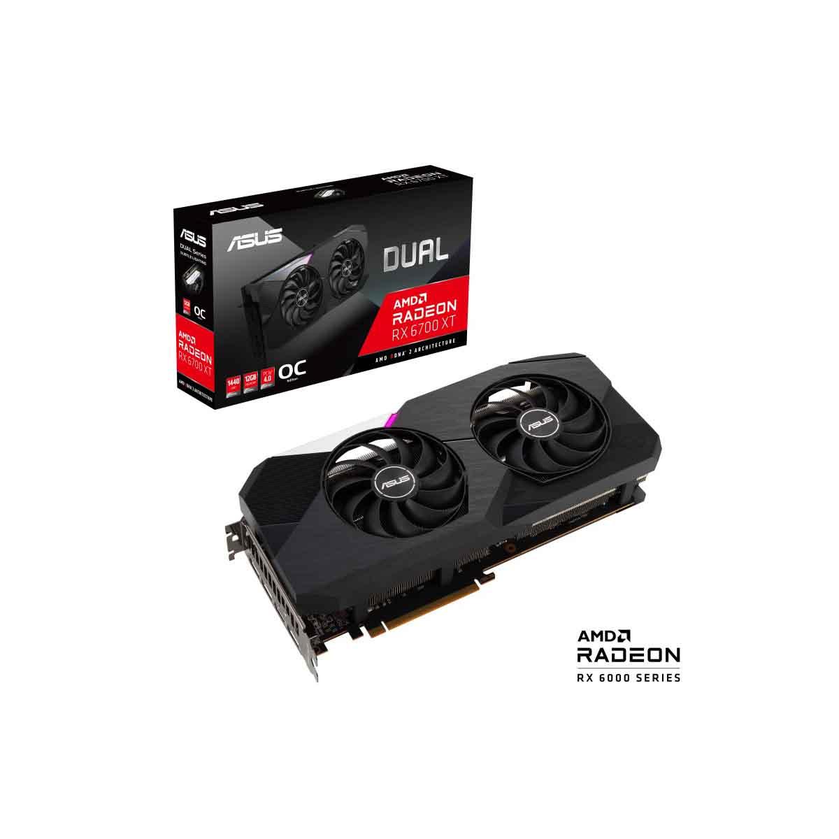 TARJETA DE VIDEO ASUS (DUAL-RX6700XT-O12G)192-BIT,PCI-E 4.0,HDMI 2.1,3*DP1.4A,DUAL FAN - DUAL-RX6700XT-O12G