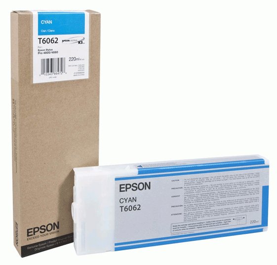 TINTA CYAN P/STYLUS PRO 4800/48804880 220 ML ALTA CAPACIDADTINTAS T606200 - EPSON