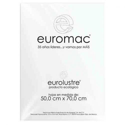 PAPEL LUSTRE EUROMAC BLANCO 50X70 25 HOJAS - EUROMAC