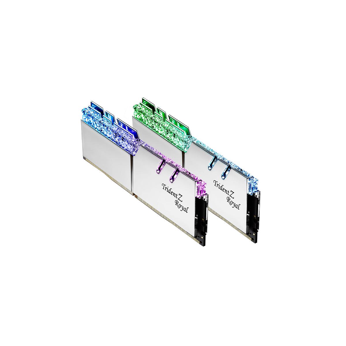 MEMORIA DIMM DDR4 G.SKILL (F4-3600C18D-16GTRS) 16GB (2X8GB) 3600MHZ, TRIDENT Z ROYAL SILVER - F4-3600C18D-16GTRS