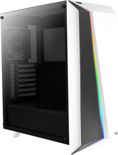 GAB AEROCOOL CYLON PRO CRIST TEMP BLANCO RGB ATX 4718009158924 - AEROCOOL