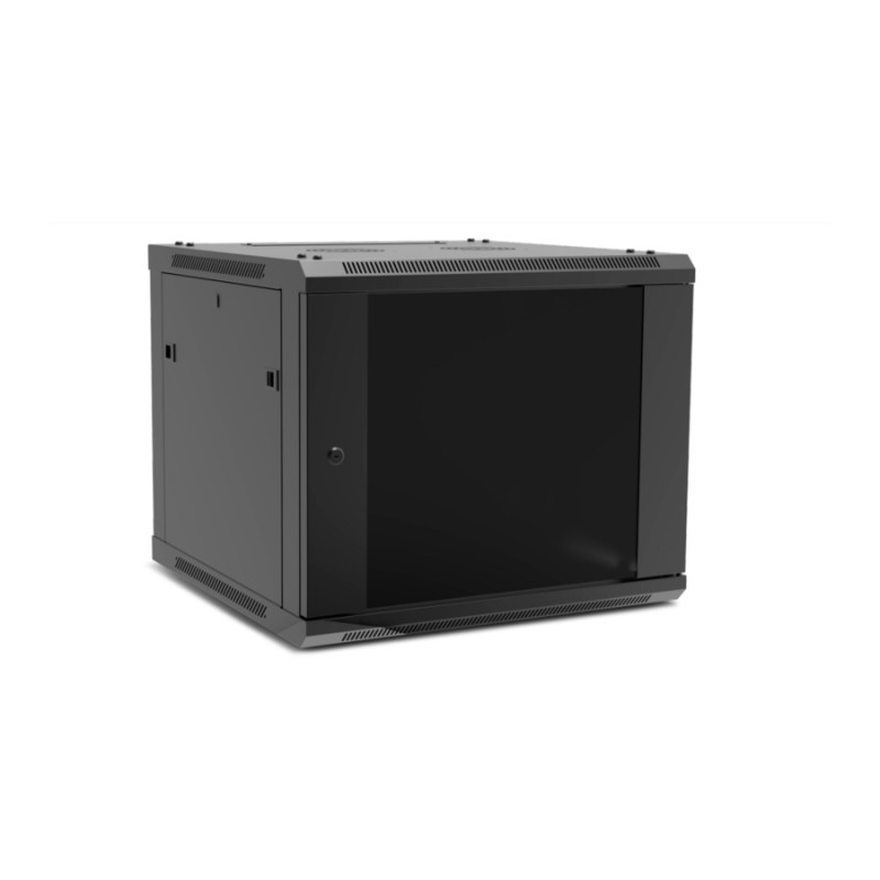 Nexxt Solutions - Rack armario - instalable en pared - RAL 9005 negro barniz - 12U - 19 - NPC-F12U66B