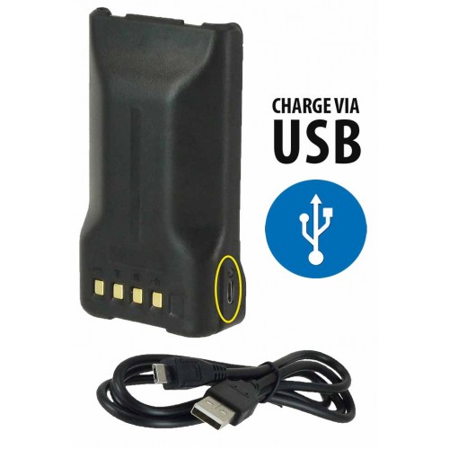 Mini USB Bateria Li-Ion 2000mAh para radios Kenwood TK2140/3140/2160/3160/2360/3360/2170/3170/NX220/320 con cargador MicroUSB interconstrido para cargarla como celular G2GKNB57 - G2GKNB57