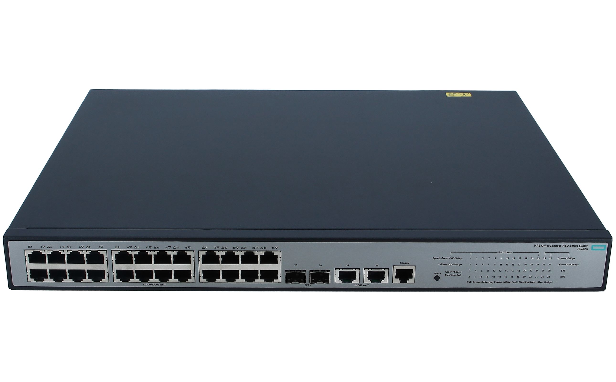 HPE OfficeConnect 1950 24G 2SFP 2XGT PoE Gestionado L3 Gigabit Ethernet 10/100/1000 Energía sobre Ethernet PoE 1U Gris JG962A - JG962A