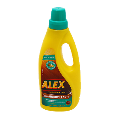 Cera para pisos de madera Alex de 750ml  Su fórmula con ingredientes naturales y cera de abeja proporcionan tres veces mas brillo, un brillo profesional y natural. pueden usarse en pisos de madera, parquet, duela o tarima.                                                                           .                                        - QUI0002CY