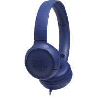 JBL TUNE 500 - Auriculares con diadema con micro - en oreja - cableado - conector de 35 mm - azul - JBLT500BLUAM