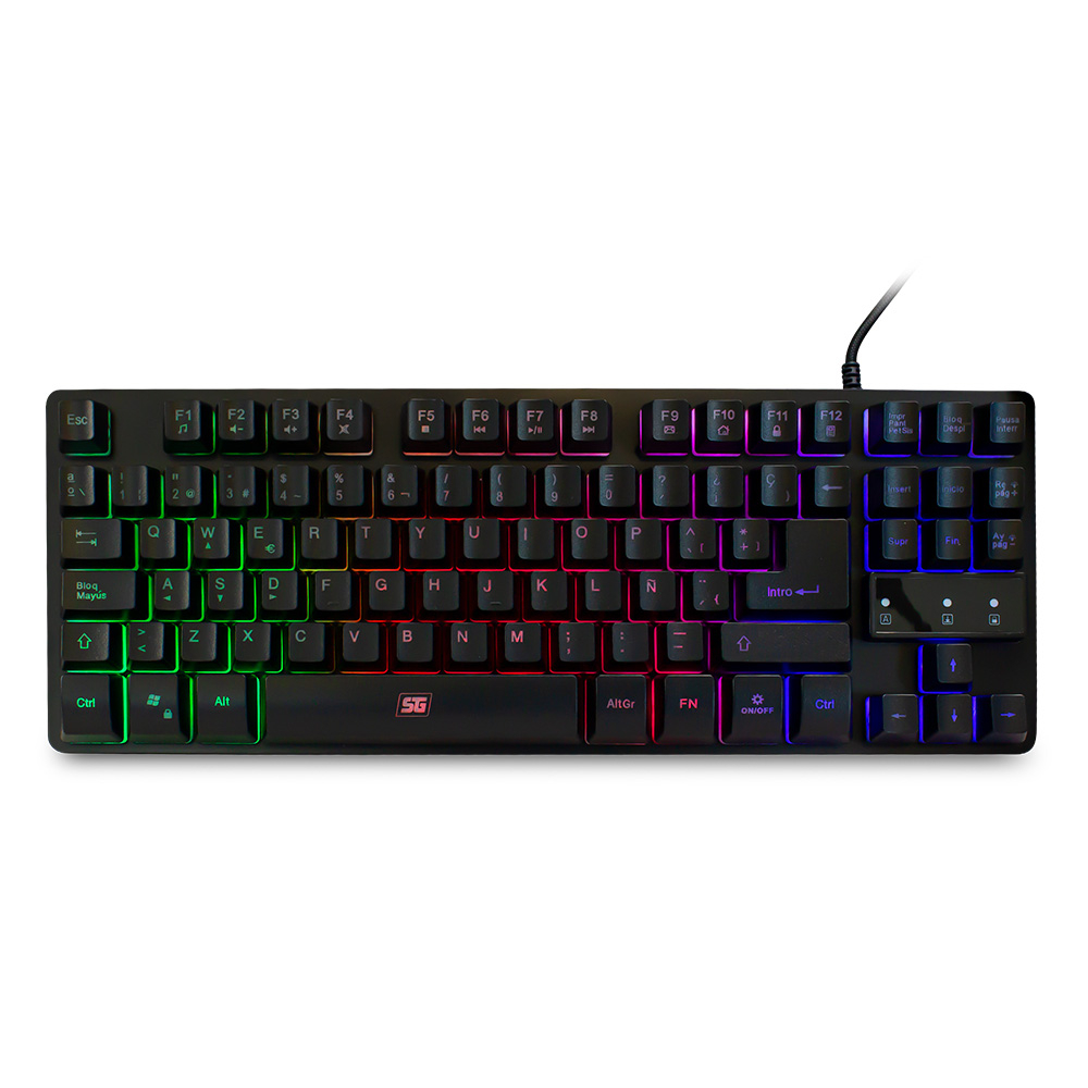 TECLADO TKL VORAGO START THE GAME KB-503 TENKEYLESS, RAINBOW, USB, NEGRO - VORAGO