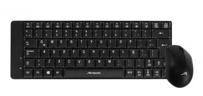 Kit Teclado y Mouse Inalámbrico ACTECK AC-916622, Mini, 79 teclas, Negro, 10 m AC-916622 AC-916622 EAN 7506215916622UPC  - AC-916622