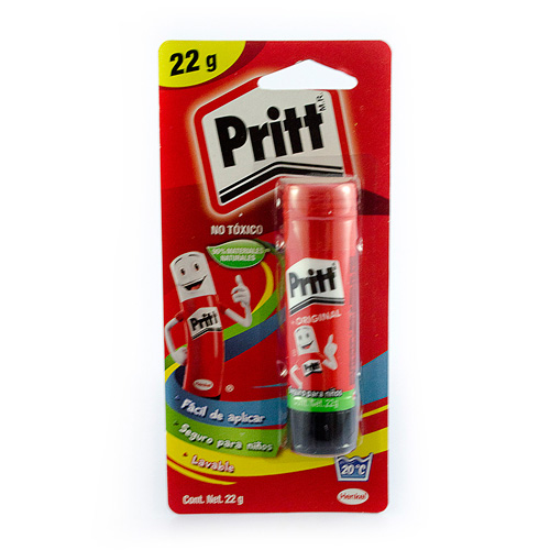 Lápiz adhesivo Pritt en barra de 22 grs  Adhesivo para pegar papel, cartulina y fotografías, al contar con menor cantidad de agua no arruga el papel y permite sea reposicionable, mayor fuerza de pegado y adhesión, no contiene solventes, color transparente, no tóxico, no mancha, la presentación e 1 pieza                                  - 2730628