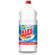 Limpiador multiusos Ajax amonia 1 Lt.    Para limpieza de piso, pared, baño y areas en general. ayuda a eliminar malos aromas y bacterias asi como polvo, grasa y mas. ideal para limpieza profunda de oficina, salones, escuelas, gimnasios, etc. presentación de 1 Lt.                                 .                                        - QUI0001CP