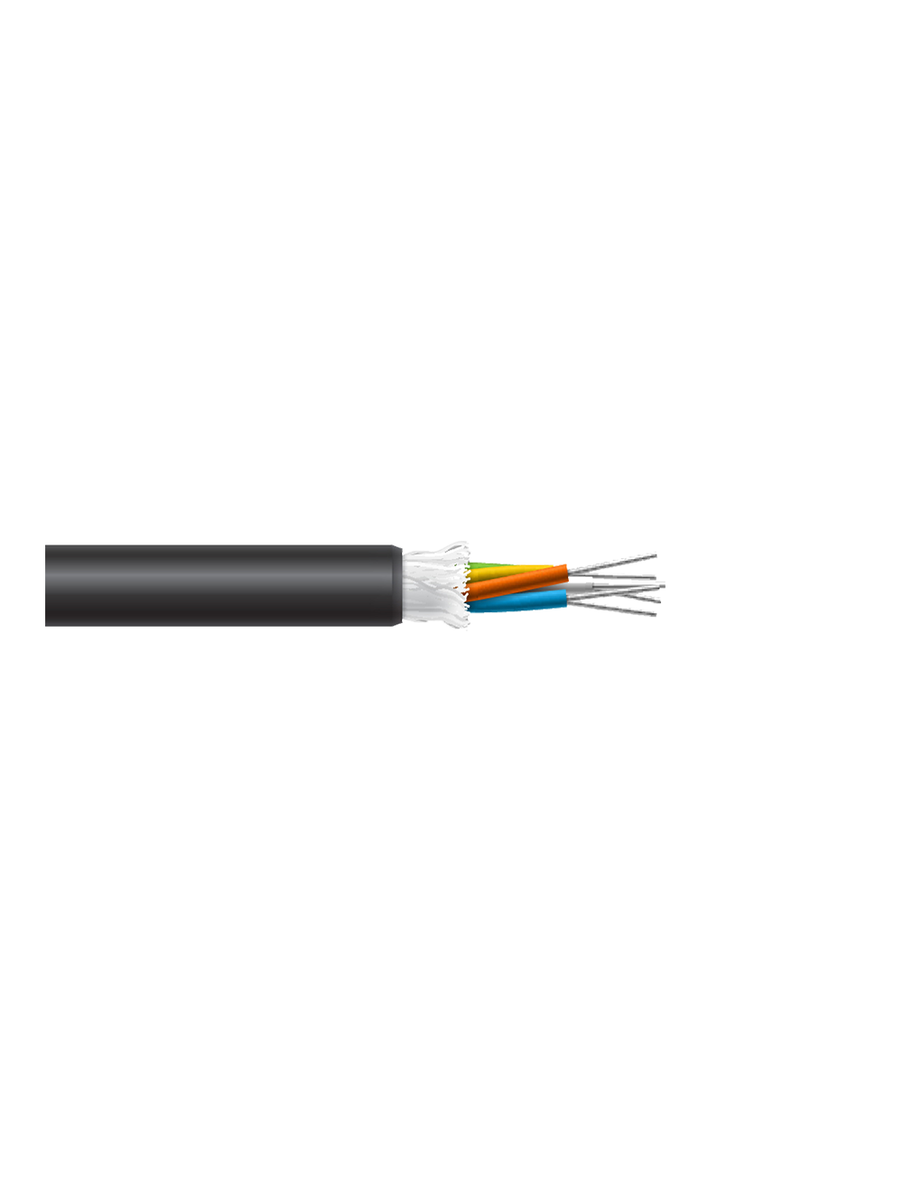 CABLE 12 FIBER XGLO MM OM4 50/125 INDOOR/OUTDOOR LOOSE TUBE GEL ARMORED LSOH3C BLACK PER METER INTERNATIONAL 9GGA5H012GT501M - 9GGA5H012GT501M