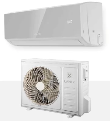 MINI SPLIT LANIX 1 TON 220V BTUs 12000 Frio Calor Seer 16 Inverter Interno 8Kg Externo 25Kg - LX1TFC16I - 220