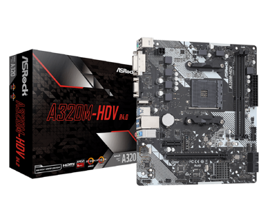 MB ASROCK A320M-HDV R40 AM4 2DDR4 MATX A320M-HDV R4.0 - A320M-HDV R4.0