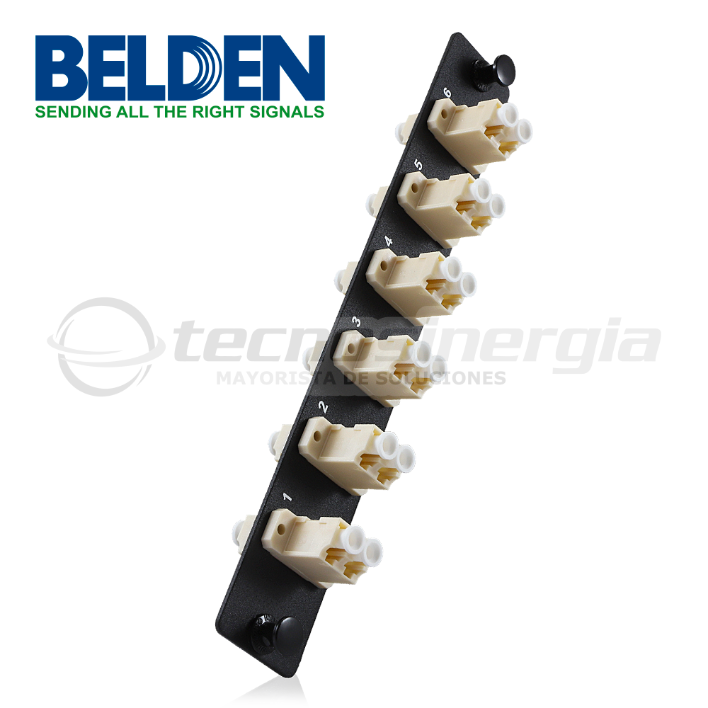 ADAPTADOR FIBRA BELDEN AX101729 6C LC 12HILOS MULTIMODO OM1. <br><br>DE LINEA, Código SAT 43223310 - AX101729