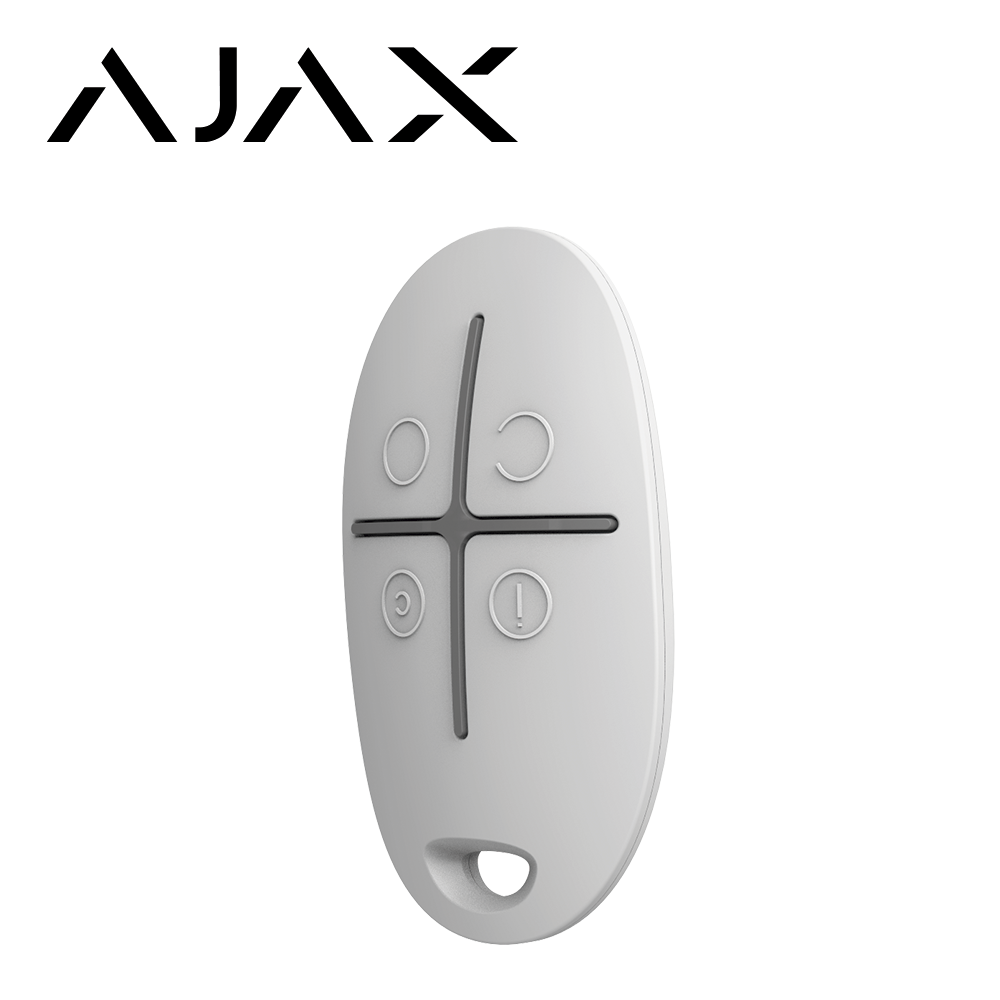 CONTROL REMOTO 4 BOTONES AJAX SPACECONTROL FUNCION DE ARMADO,ARMADO PARCIAL,DESARMADO Y BOTON DE PANICO COMPATIBLE CON HUBS Y RECEPTORES. <br><br>DE LINEA, Código SAT  - AJAX