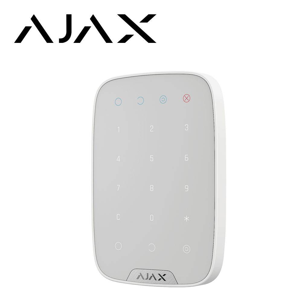 TECLADO CONTROLADOR DE HUB AJAX KEYPAD INALAMBRICO HASTA 1.7KMS CON TECNOLOGIA JEWELLER COLOR BLANCO CONFIGURABLE DESDE LA APP. <br><br>DE LINEA, Código SAT  - AJAX