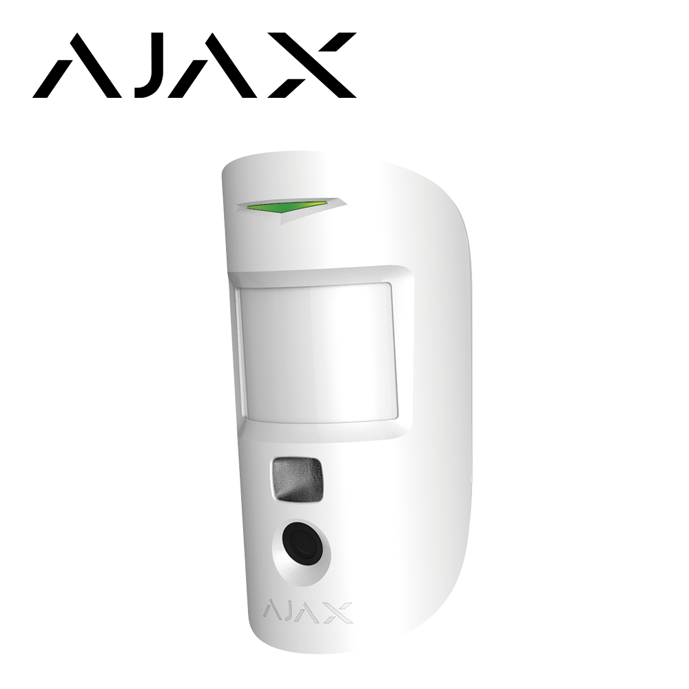 PIRCAM DETECTOR DE MOVIMIENTO PARA VIDEOVERIFICACION AJAX MOTIONCAMERA INTERIOR INALAMBRICO CON TECNOLOGIA JEWELLER HASTA 1.7KMS, HASTA 5 FOTOS POR ACTIVACIÓN, COLOR BLANCO, NO PERMITE VIDEO EN VIVO NI FOTOS A DEMANDA. <br><br>DE LINEA, Código SAT  - AJAX