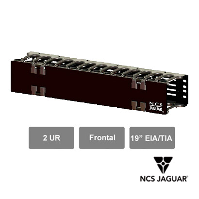 ORGANIZADOR HORIZONTAL FRONTAL P/RACK O GABINETE JAGUAR NCS-HMP-2F 2UR CON PEINES DE POLICARBONATO CON RETARDANTE A LA FLAMA TAPA REMOVIBLE Y ABATIBLE MAYOR PROTECCION PARA CABLES Y FIBRA OPTICA CUMPLE CON NORMA EIA. <br><br>ULTIMAS PIEZAS, Código SAT 43201609 - NCS-HMP-2F