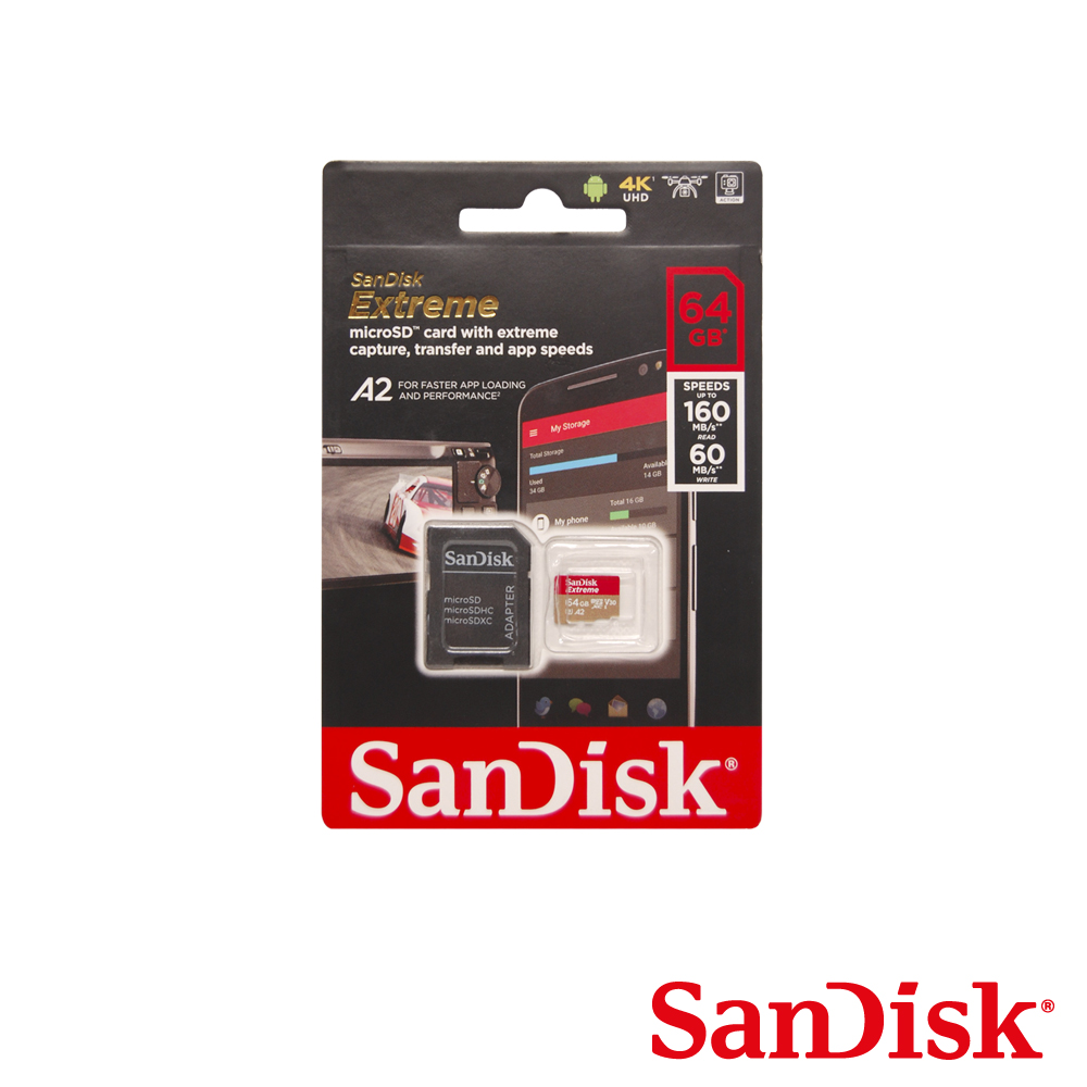 Memoria Sandisk Micro Sd Extreme 64Gb  Sdsqxa2 064G Gn6Ma  - SDSQXA2-064G-GN6MA