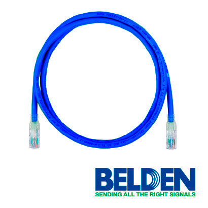 PATCHCORD UTP CAT6A BELDEN CA21106020 FORRO PVC AZUL CMR-RISER 4 PARES CALIBRE CONDUCTOR 24 AWG 100% COBRE USO INTERIOR PARTES RELACIONADAS:CONECTORES MODULARES CAT6A PATCH PANEL CAT6A LONGITUD 20 PIES 6.09 METROS. <br><br>SOBRE PEDIDO 45 días, Código SAT 43223303 - CA21106020