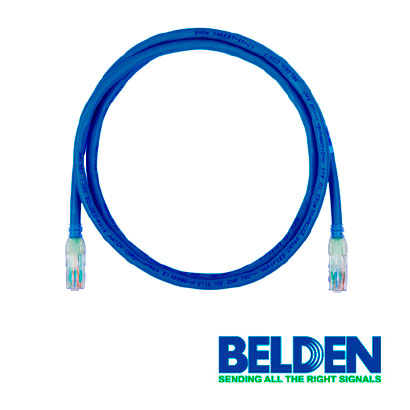 PATCHCORD UTP CAT6A BELDEN CA21106001 FORRO PVC AZUL CMR-RISER 4 PARES CALIBRE CONDUCTOR 24 AWG 100% COBRE USO INTERIOR PARTES RELACIONADAS:CONECTORES MODULARES CAT6A PATCH PANEL CAT6A LONGITUD 1 PIES 30 CENTÍMETROS . <br><br>SOBRE PEDIDO 45 días, Código SAT 43223303 - BELDEN