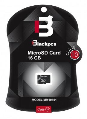Memoria Micro SD Blackpcs MM10101-16, 16 GB, 30 MB/s, Negro, Clase 10 MM10101-16 MM10101-16 EAN 7500462768102UPC  - BLACKPCS
