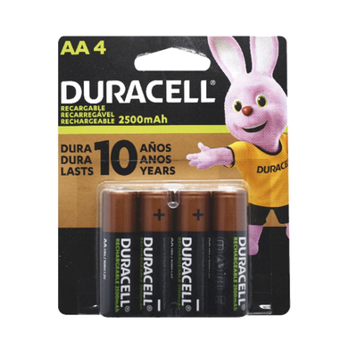 Batería Alcalina AA / DURACELL / 1.5 A No Recargable <br>  <strong>Código SAT:</strong> 26111711 - MN1500B4