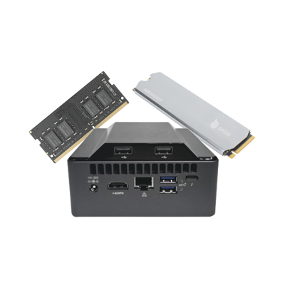 Kit Estación de Trabajo Básica / Intel Core i3 / 10 generación  / RAM 4GB / SSD 512GB <br>  <strong>Código SAT:</strong> 43211516 <img src='https://ftp3.syscom.mx/usuarios/fotos/logotipos/intel.png' width='20%'>  - INTEL