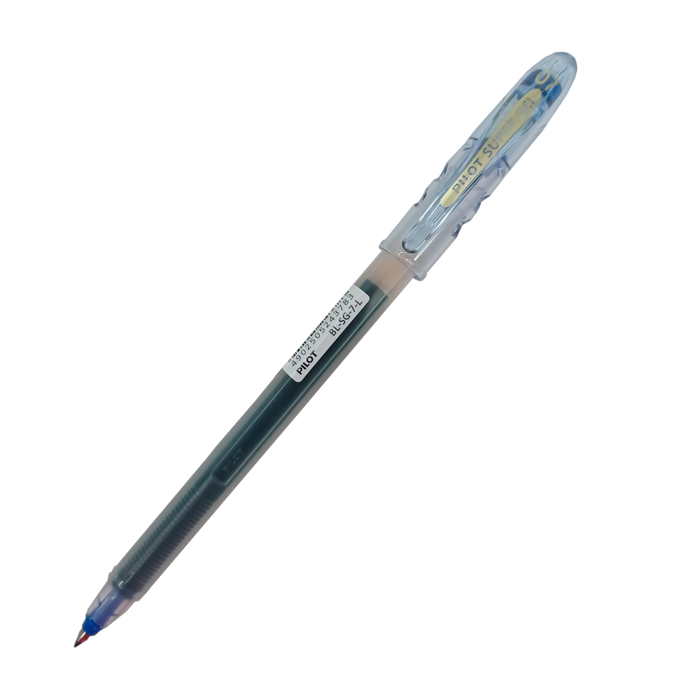 Bolígrafo fino Super Gel Pilot tinta gel Grip rugoso para mayor confort y control, tecnología patentada para una escritura sin interrupciones, tinta a prueba de manchas, resitente al agua y al desvanecimiento.                                                                                        punta rodante, color rojo, 1 pieza       - EMP-030