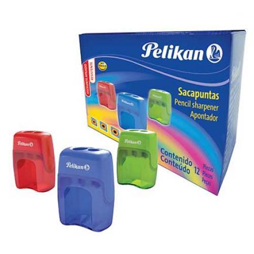 Sacapuntas Pelikan VBlade 2 Orificios Colores Surtidos C/12 Pzas 15600200 - PELIKAN